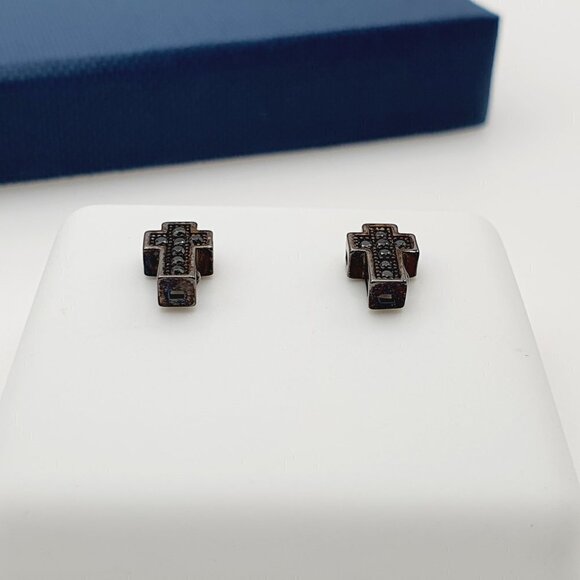 - "925 Sterling Silver Plated CZ Earrings, INUS1BR180 - Picture 5 of 9